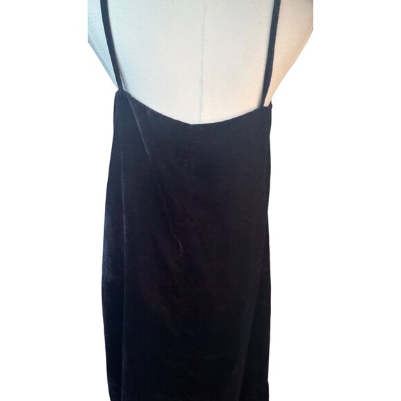 2/$30 Zara Basic Medium Collection Black Velvet Slip Dress - Picture 5 of 15